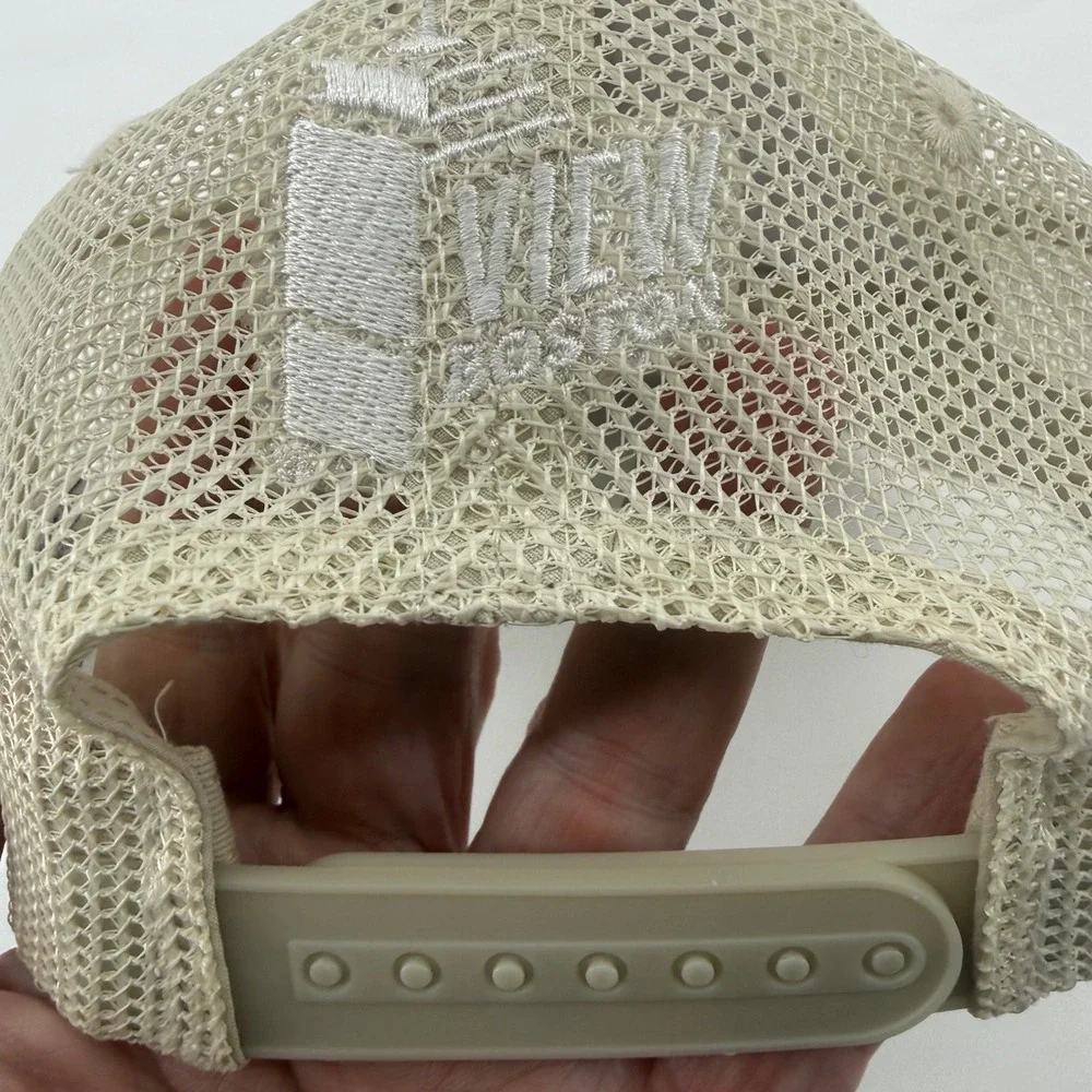 View Boston‎ BOS Tan Mesh Trucker Hat Snapback Baseball Cap Beige Mens OSFM